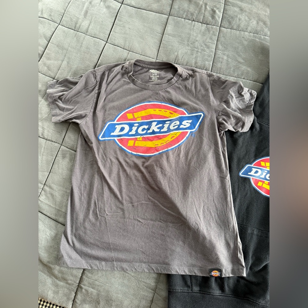 Dickies Black Hoodie and Gray T-Shirt Set Y2K - Picture 9 of 14